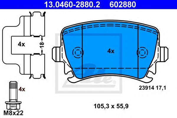 set placute frana,frana disc