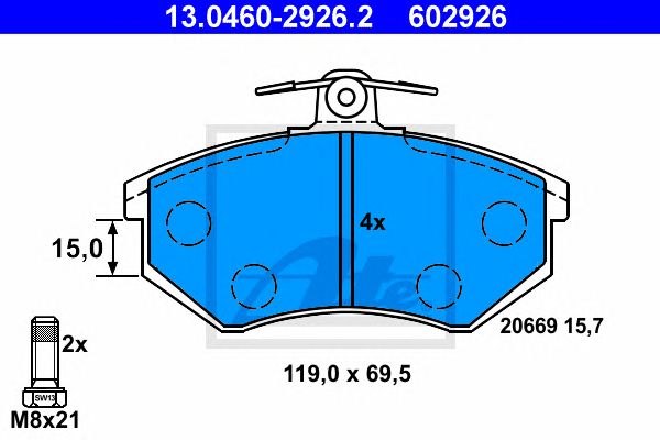 set placute frana,frana disc