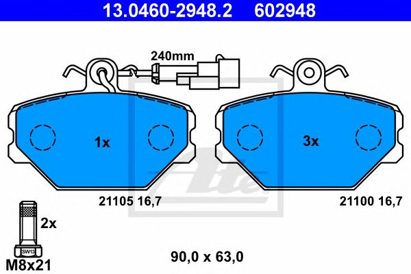 set placute frana,frana disc