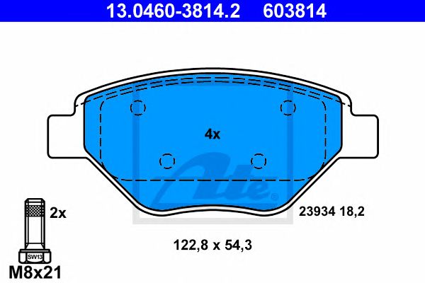 set placute frana,frana disc