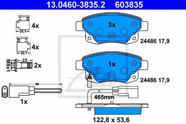 set placute frana,frana disc FORD TRANSIT 06-14 122,8 X 53,6 X 17,9