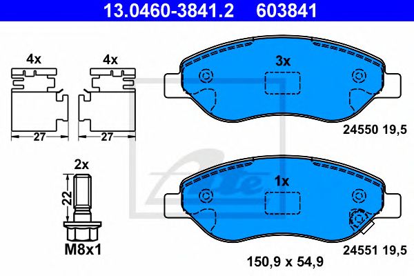 set placute frana,frana disc