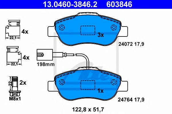 set placute frana,frana disc