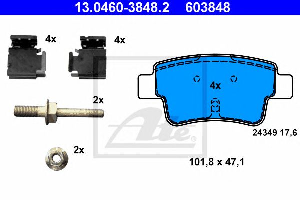 set placute frana,frana disc