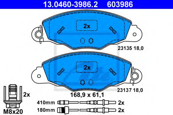 set placute frana,frana disc