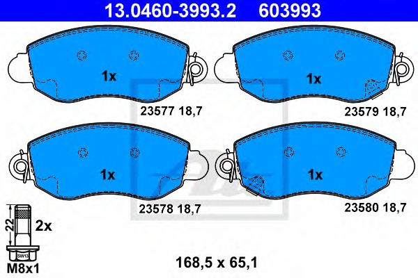 set placute frana,frana disc