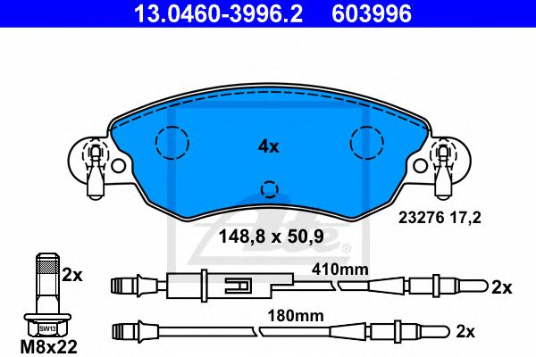 set placute frana,frana disc