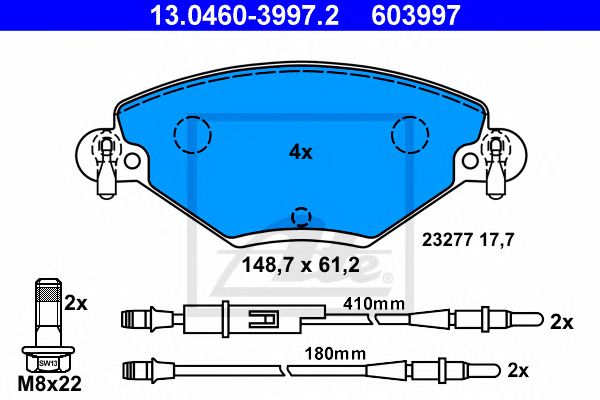 set placute frana,frana disc