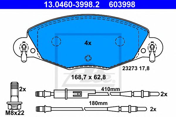 set placute frana,frana disc