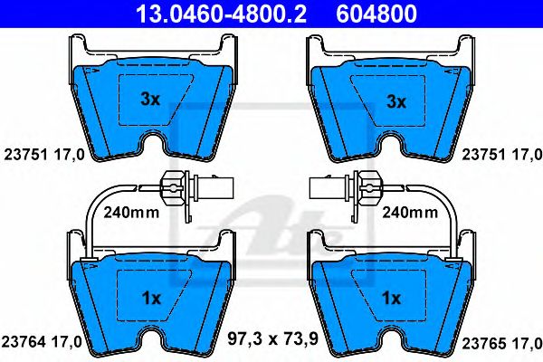 set placute frana,frana disc