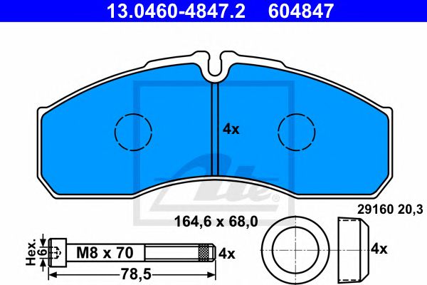 set placute frana,frana disc