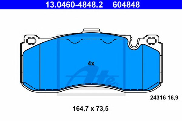 set placute frana,frana disc