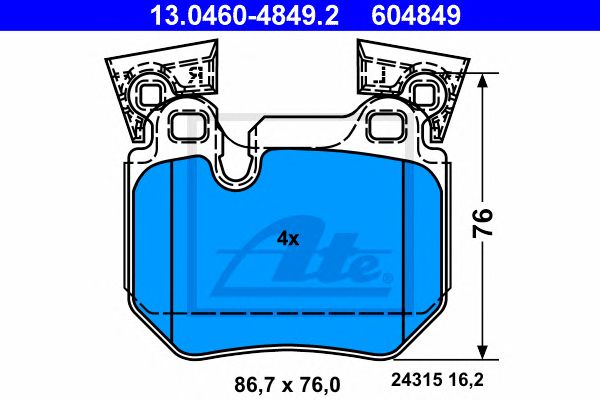 set placute frana,frana disc