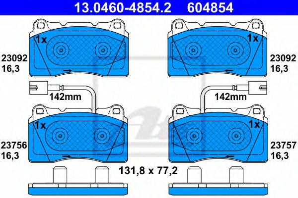 set placute frana,frana disc