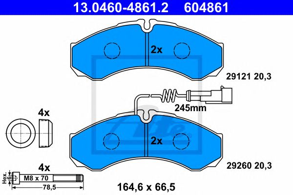 set placute frana,frana disc