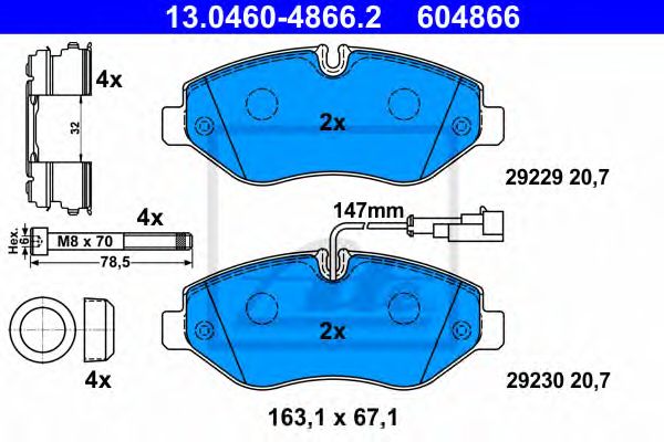 set placute frana,frana disc