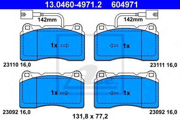 set placute frana,frana disc