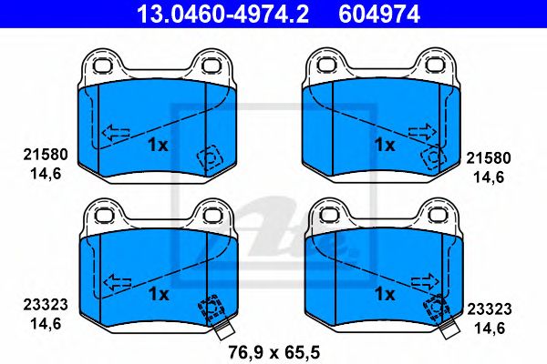 set placute frana,frana disc