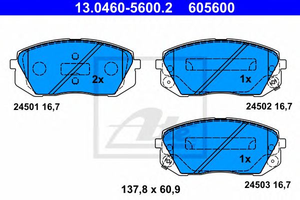 set placute frana,frana disc HYUNDAI I40/IX35/TUCSON 1,6-2,0 GDI 10-