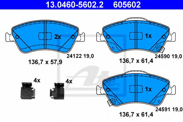 set placute frana,frana disc