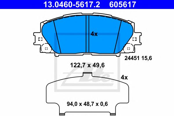 set placute frana,frana disc