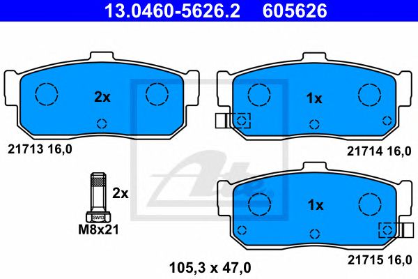 set placute frana,frana disc