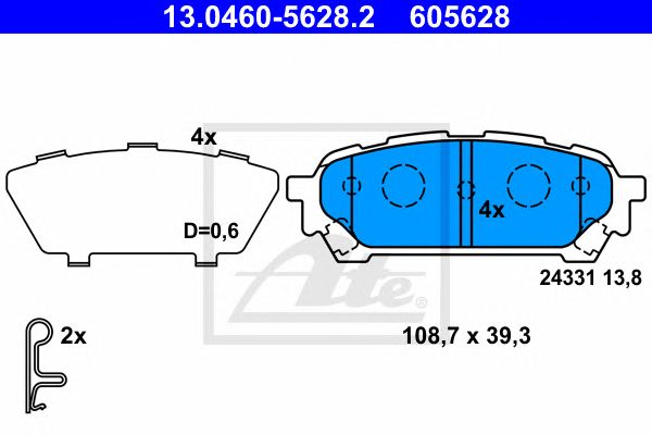 set placute frana,frana disc