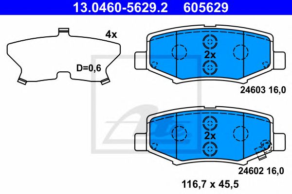 set placute frana,frana disc