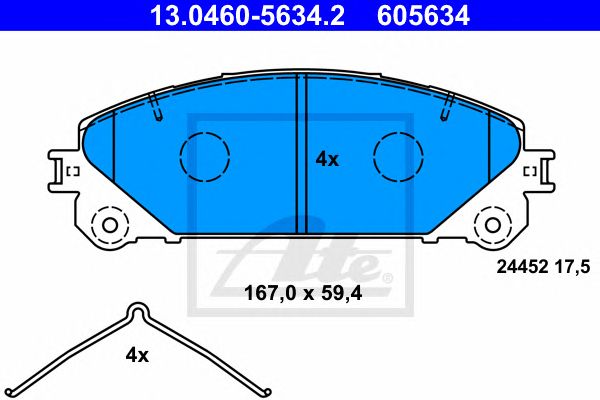 set placute frana,frana disc