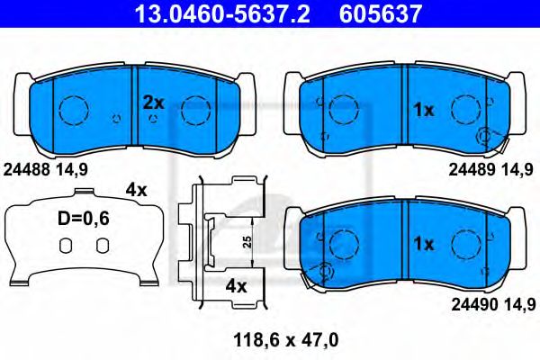 set placute frana,frana disc