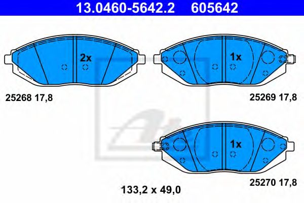 set placute frana,frana disc