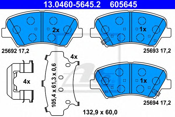 set placute frana,frana disc