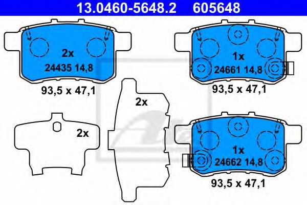 set placute frana,frana disc