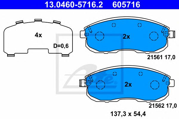 set placute frana,frana disc