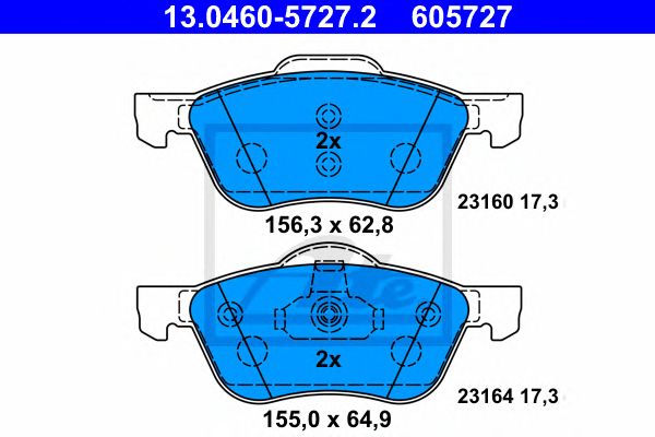 set placute frana,frana disc