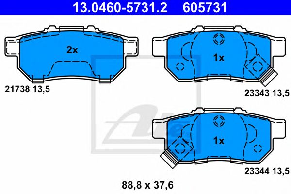 set placute frana,frana disc