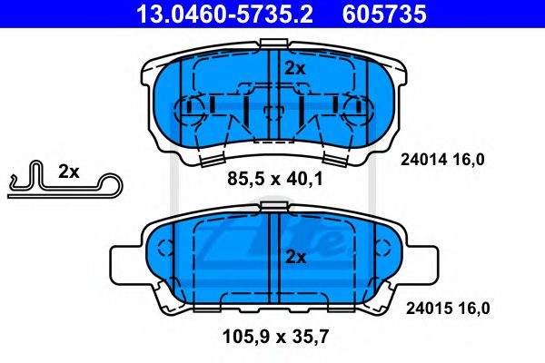 set placute frana,frana disc