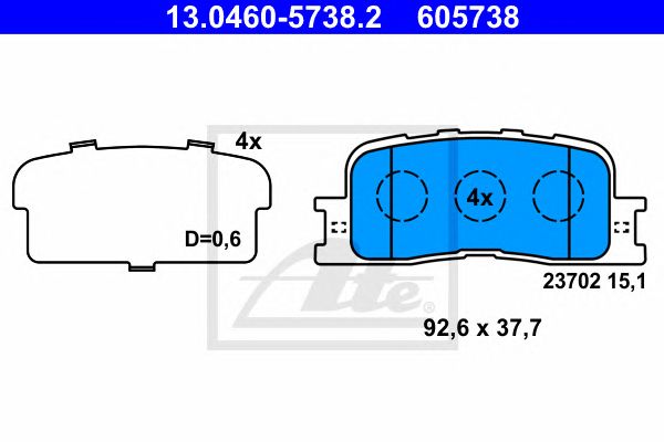 set placute frana,frana disc