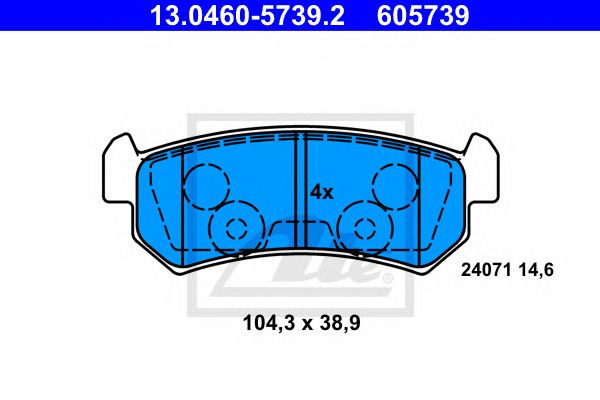 set placute frana,frana disc