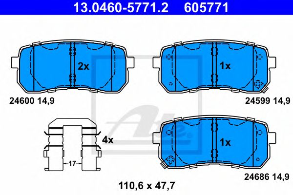 set placute frana,frana disc