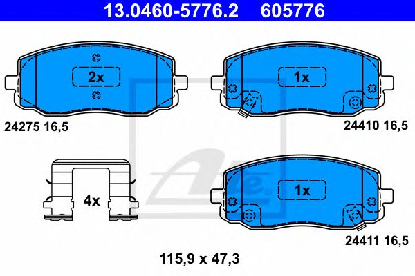 set placute frana,frana disc