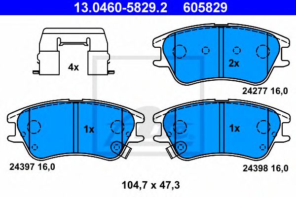 set placute frana,frana disc