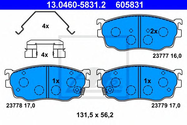 set placute frana,frana disc