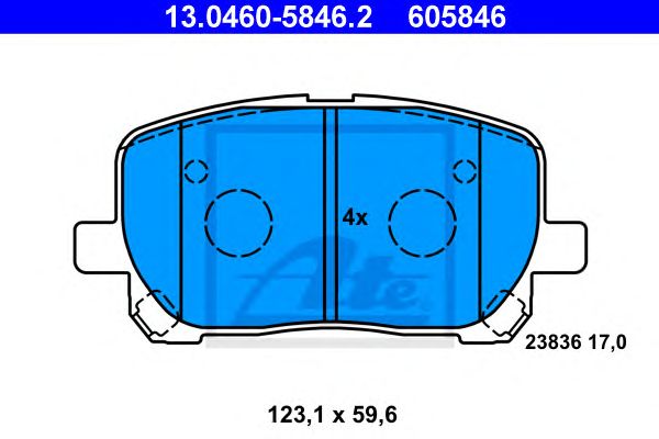 set placute frana,frana disc