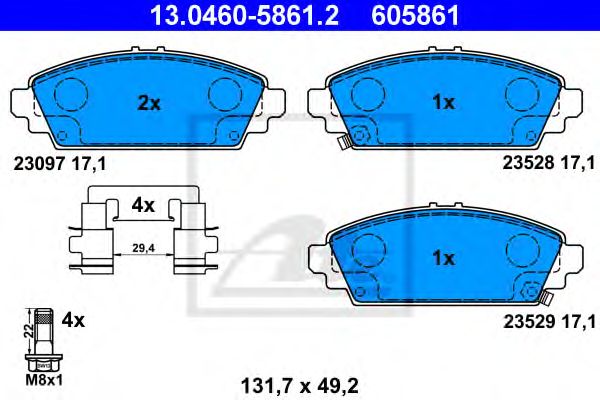 set placute frana,frana disc