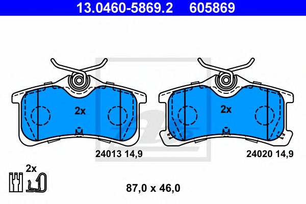 set placute frana,frana disc