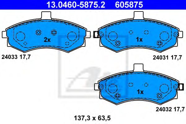 set placute frana,frana disc