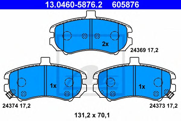 set placute frana,frana disc