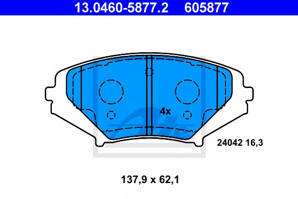 set placute frana,frana disc