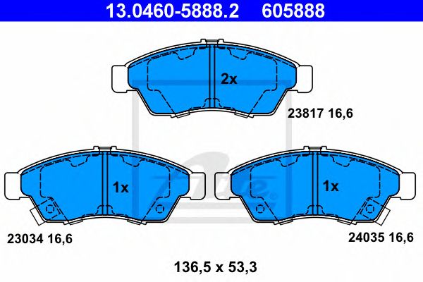 set placute frana,frana disc